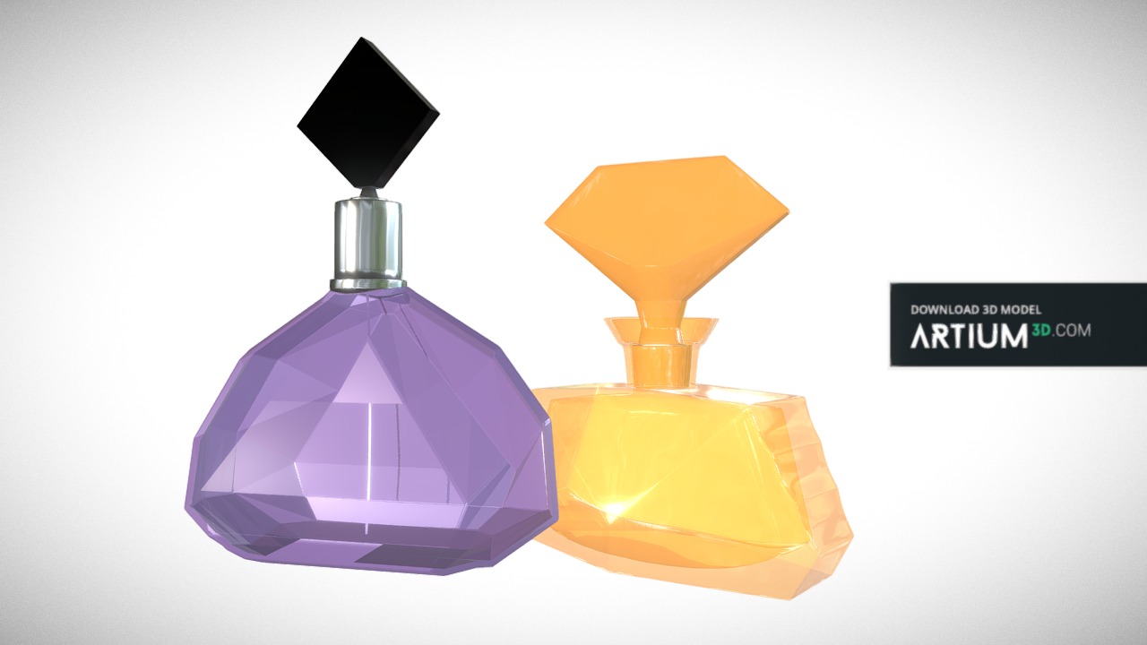 3D model Bottles for perfume – Art Deco 1930 - This is a 3D model of the Bottles for perfume – Art Deco 1930. The 3D model is about shape.
