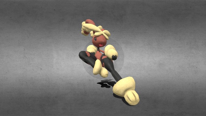 Mega Lopunny Retopo 3D Model