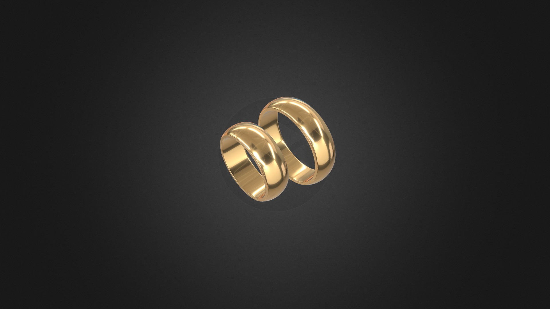 3D model 1083 – Rings - This is a 3D model of the 1083 - Rings. The 3D model is about a gold ring on a black background.
