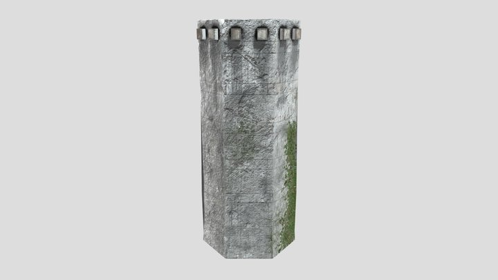 Gondorian Wall Tower Main Gate2 3D Model