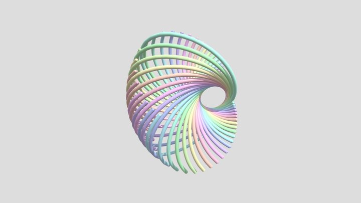 Clifford Torus Light Wire 3D Model