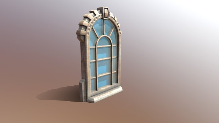 Wood window model 3D Model