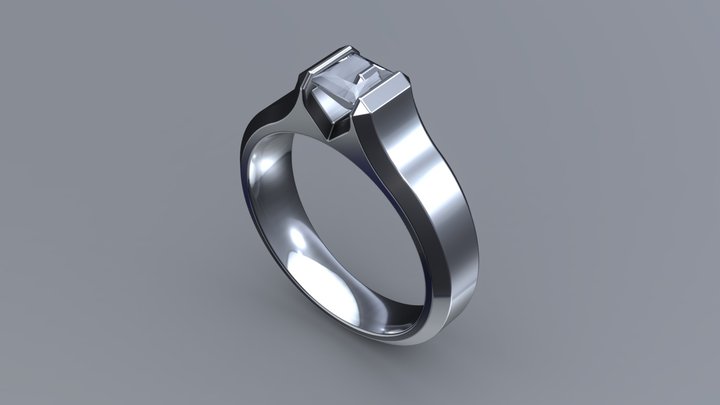 Concept Diamond Ring 3D Model
