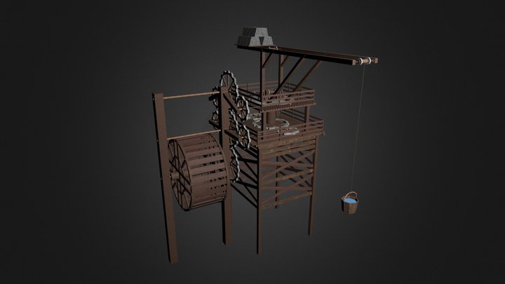 Medieval Water Crane 3D Model