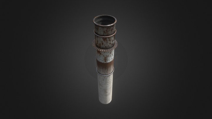 Industrial Chimney 04 3D Model