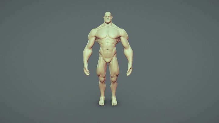 Stylized Big Male Base Mesh 3D Model
