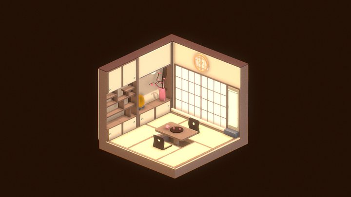 Japanese Tatami Room 3D Model