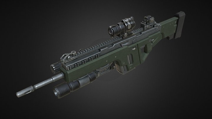 Assault Rifle Art Test 3D Model