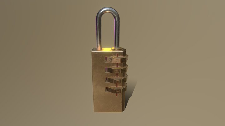 Padlock Asset 3D Model