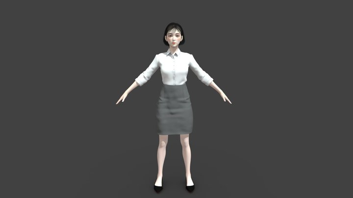 shirt women 3D Model