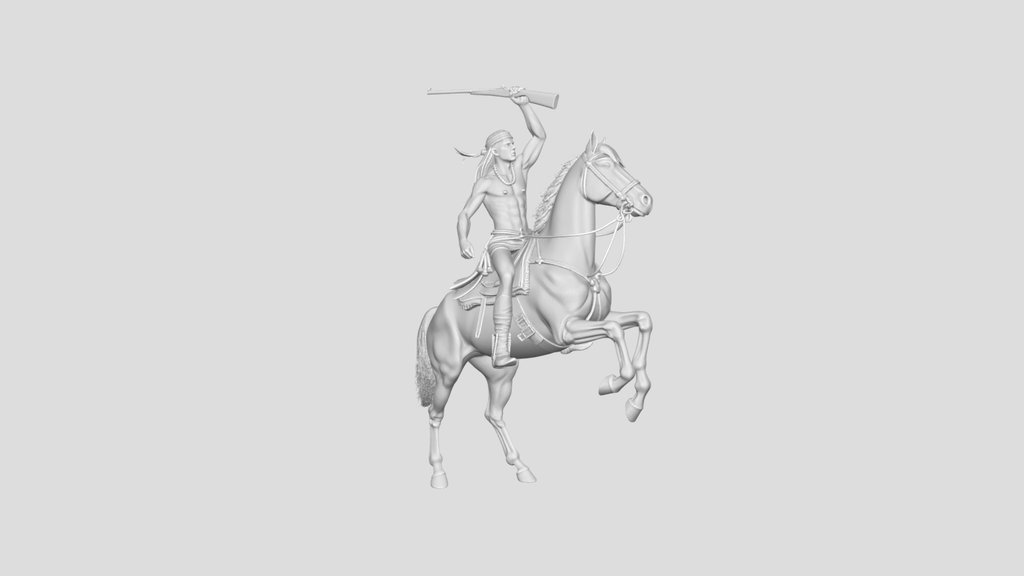 Warrior on a White Stallion