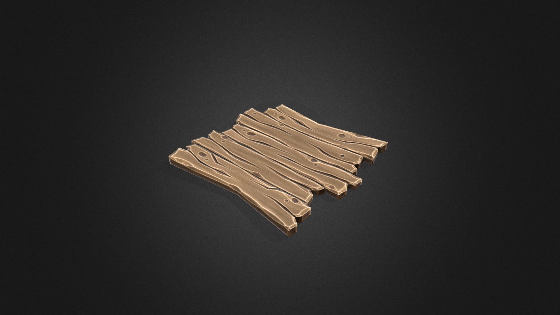 Stylized Low-poly Wood Floor - Download Free 3D model by Rocco