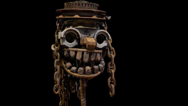Rastafarian Scrap Sculpture 3D Model