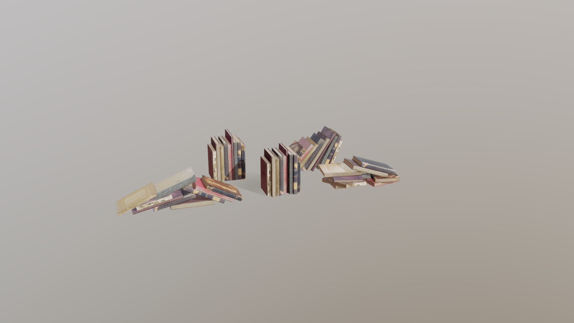 3D model Old Books - This is a 3D model of the Old Books. The 3D model is about a small model of a building.