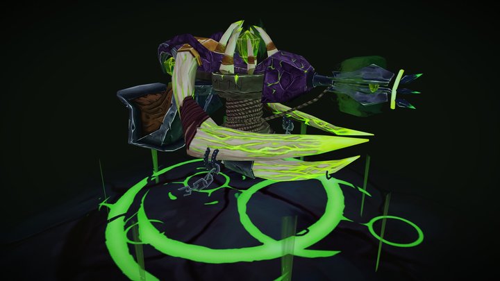 Jel'azar, the Undead's Impaler ~ WoW Stylized 3D Model