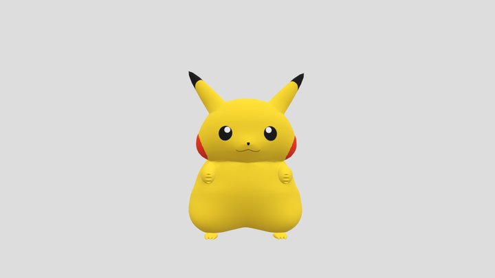 Fat Pikachu 3D Model