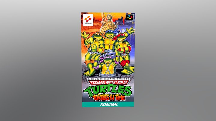 SFC TMNT Turtles In Time - Super Famicom Gamebox 3D Model