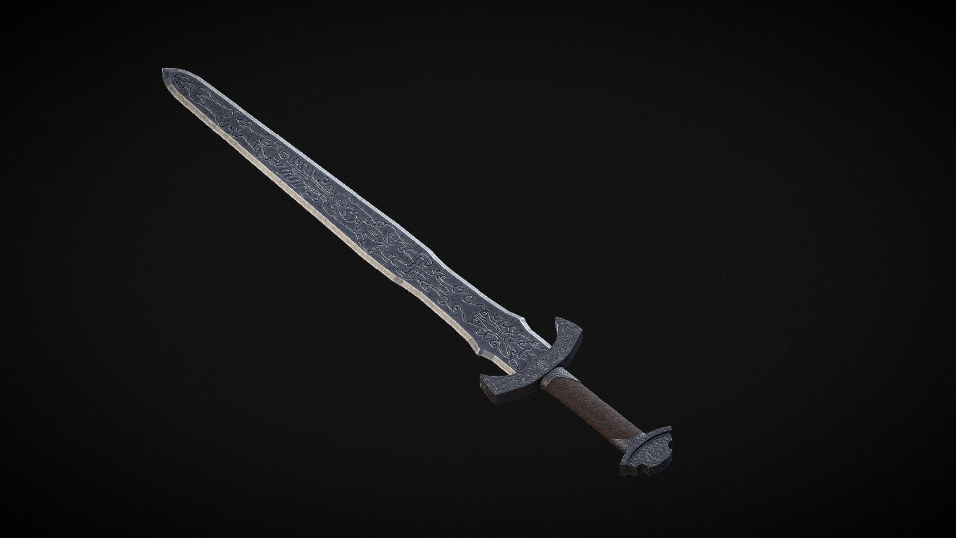 Sword Engraved - Download Free 3D model by Rotuma [89e05a7] - Sketchfab