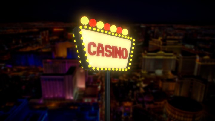 Las Vegas Style Casino Sign 3D Model
