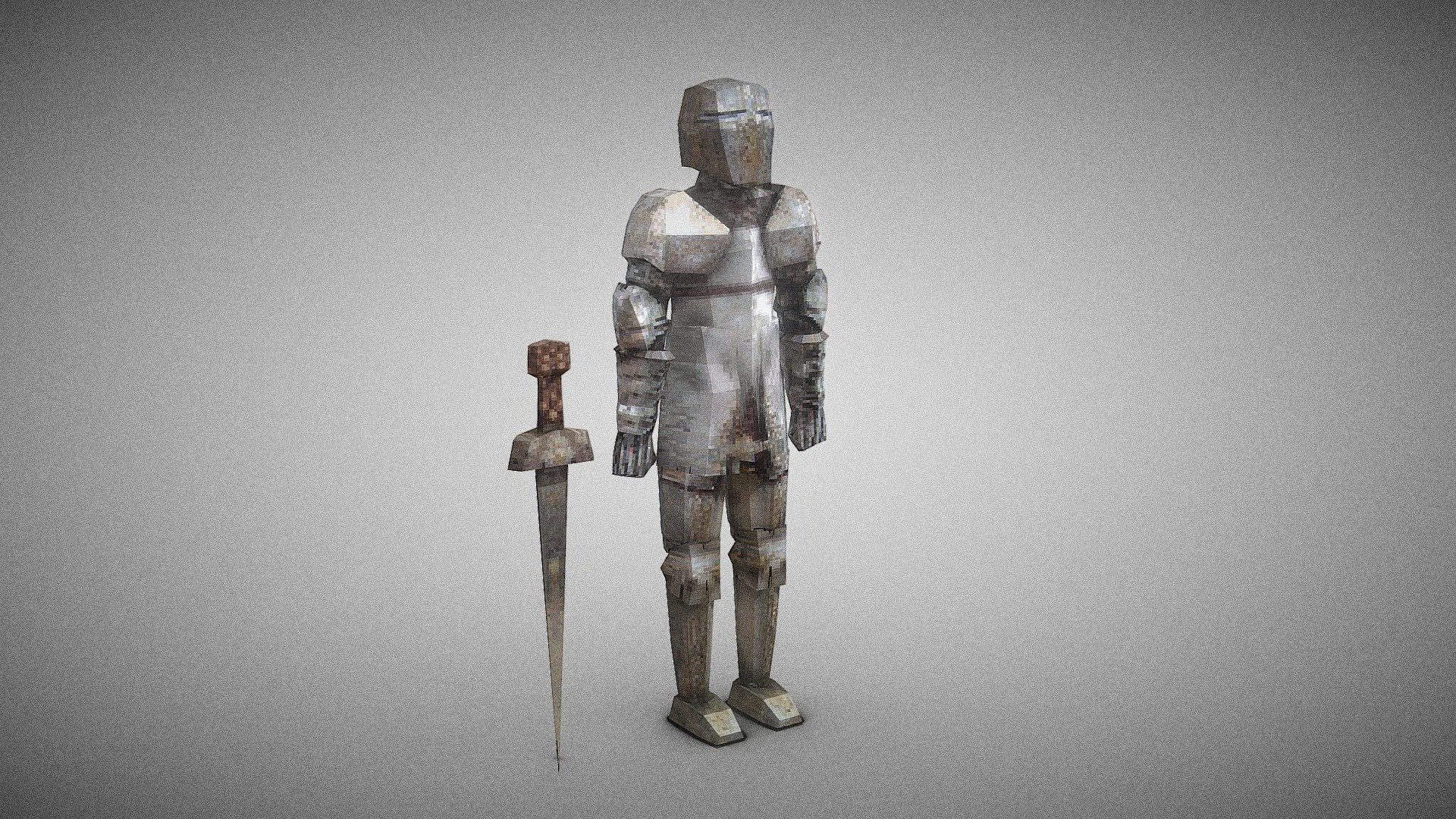 Armadura Medieval No Estilo De PS1