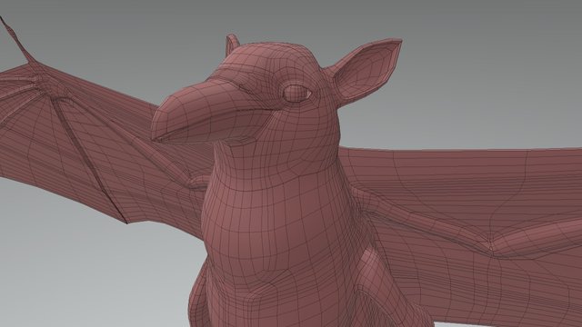 PenguinBat Hybrid Creature 3D Model