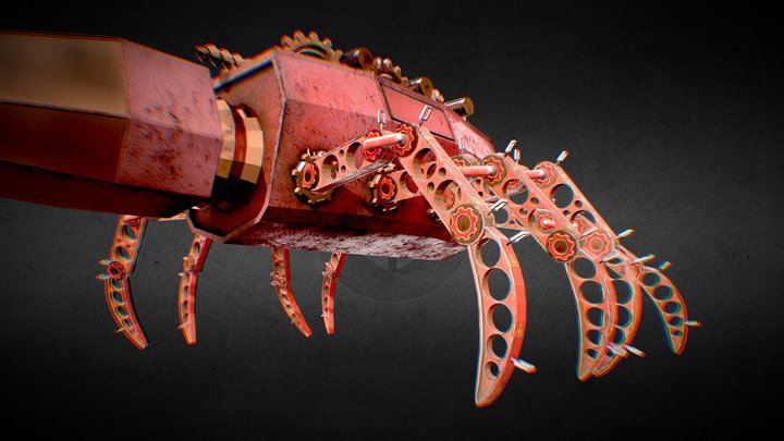 Steampunk Spider Robot 3D Model