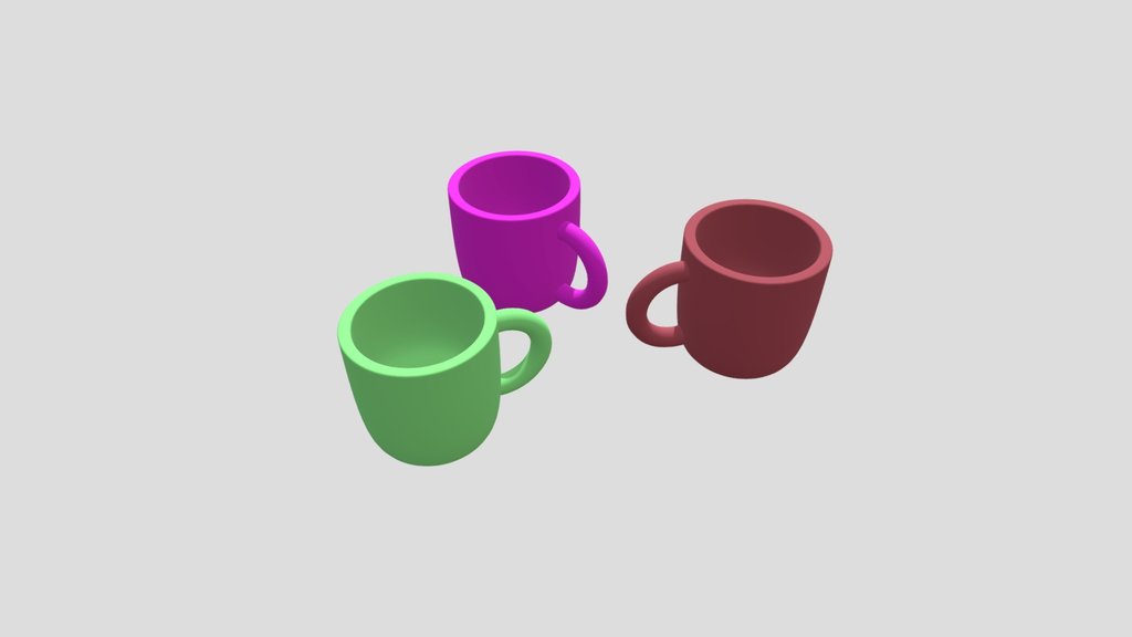 Cups - Чашки (Low poly)