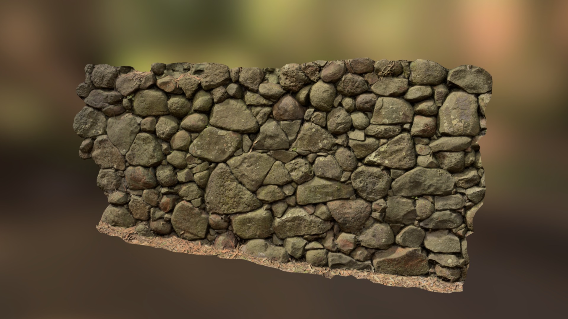 3D model Drystone Wall 1 Mid Poly - This is a 3D model of the Drystone Wall 1 Mid Poly. The 3D model is about a pile of rocks.