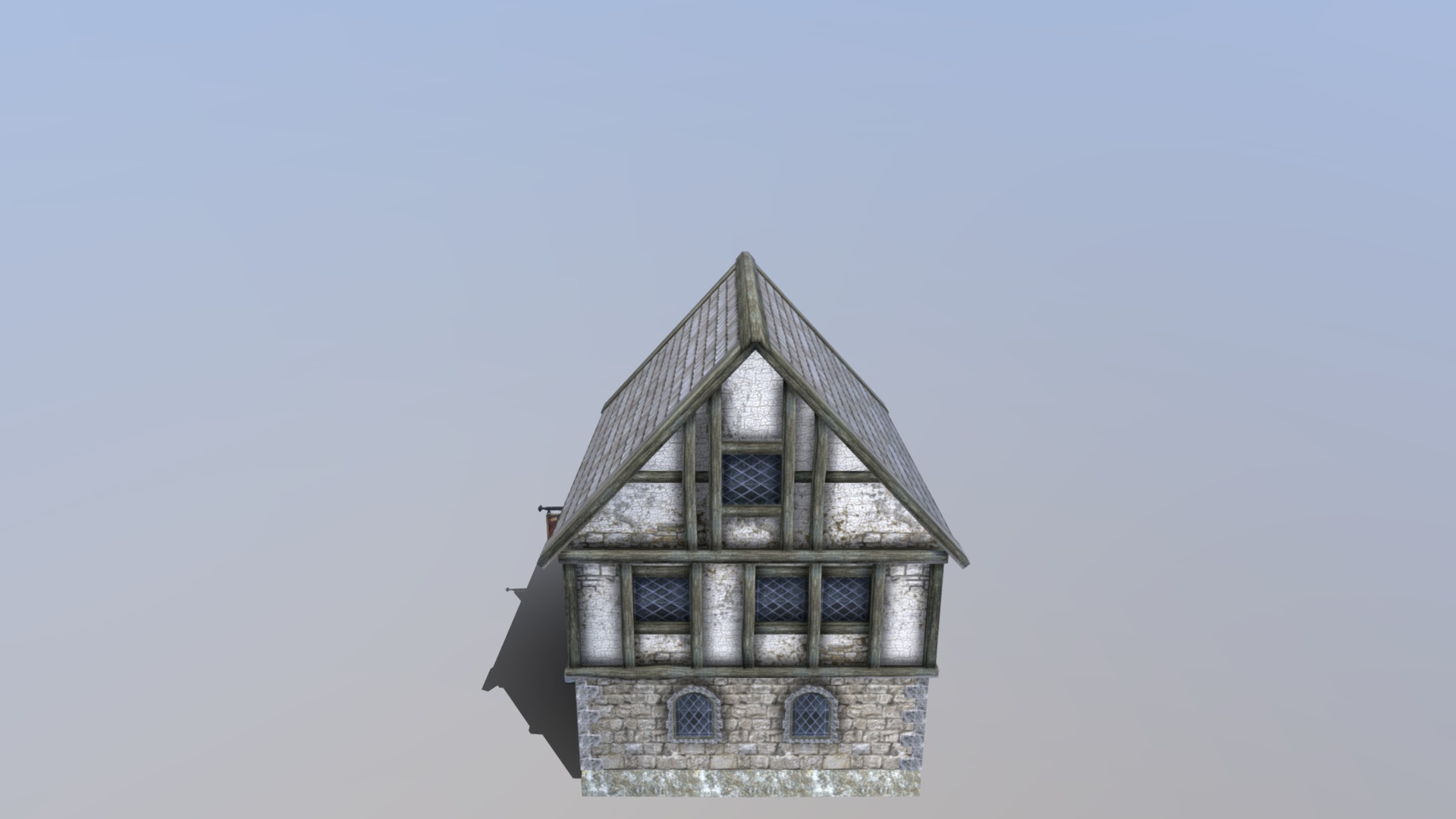 3D model Tudor Tavern BSR - This is a 3D model of the Tudor Tavern BSR. The 3D model is about a building with a tower.