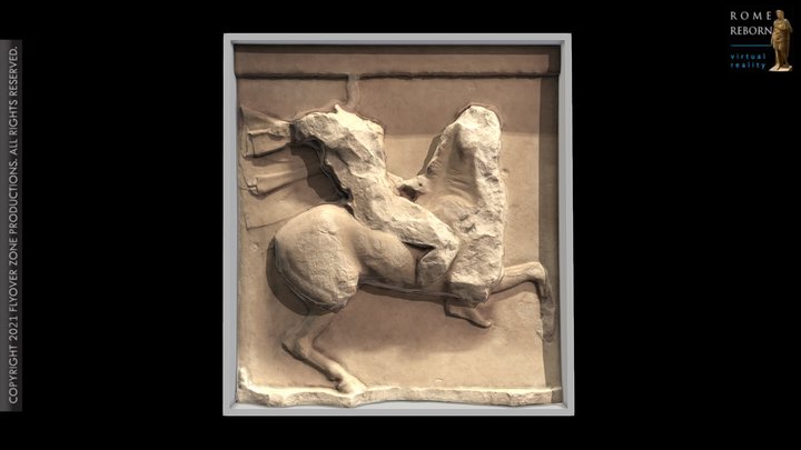 3D rendering of Metope West 01 (Parthenon)