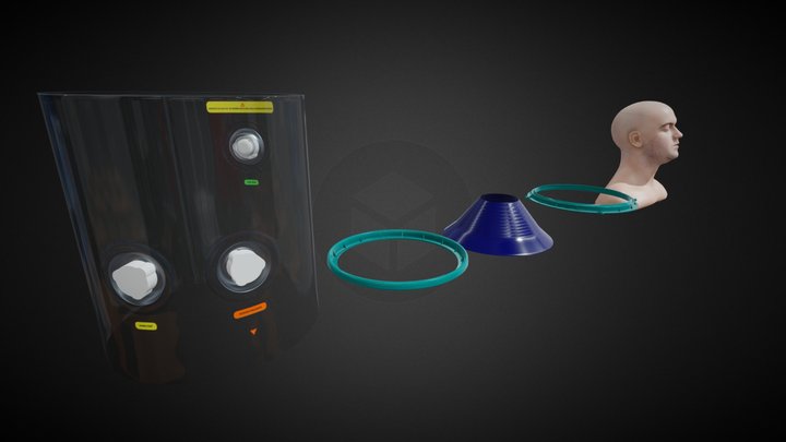 Elmo - Capacete de Respiração Assistida 3D Model