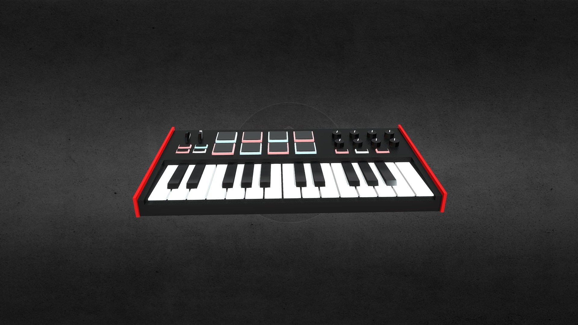 AKAI MPK MINI MIDI Controller Download Free 3D model by Lockymake3d