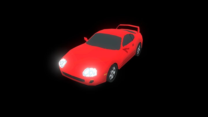 PS1-Style Toyota Supra (Debadged) 3D Model