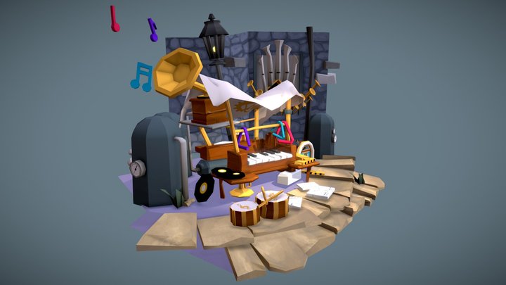 Steampunk Troubadour | DAE Bazaar 3D Model