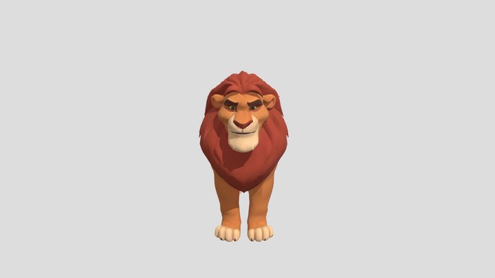 Lion+character+3d+model