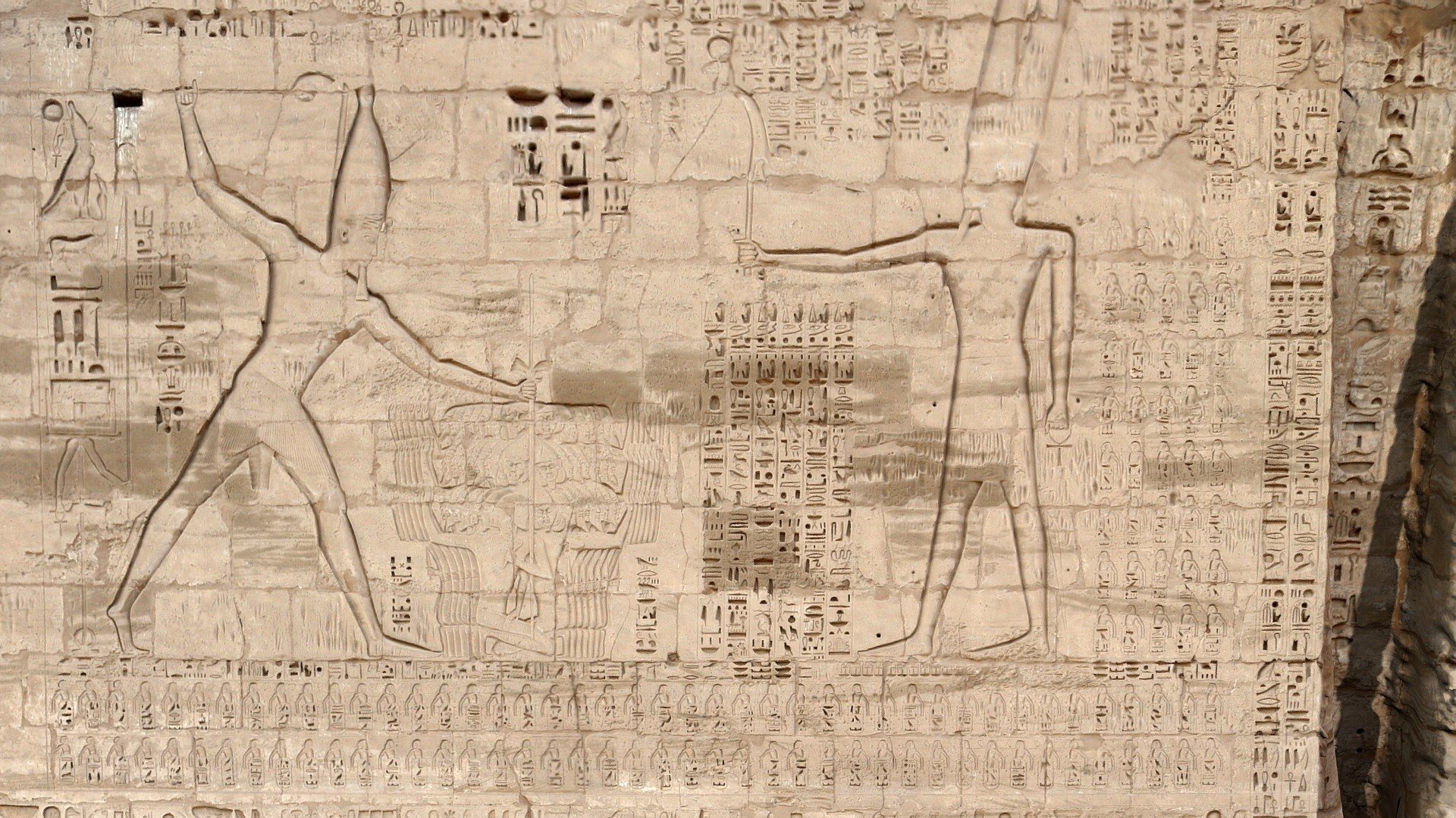 Ramses III Vanquishing his enemies before Amun