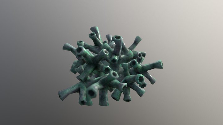 Tube Coral Cluster 3D Model
