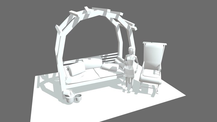 grandma's house - Unwrap 2 More detailed props 3D Model