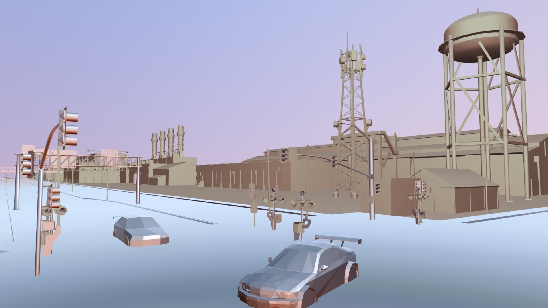 Los Angeles Street — Sketchfab embed 3D viewer