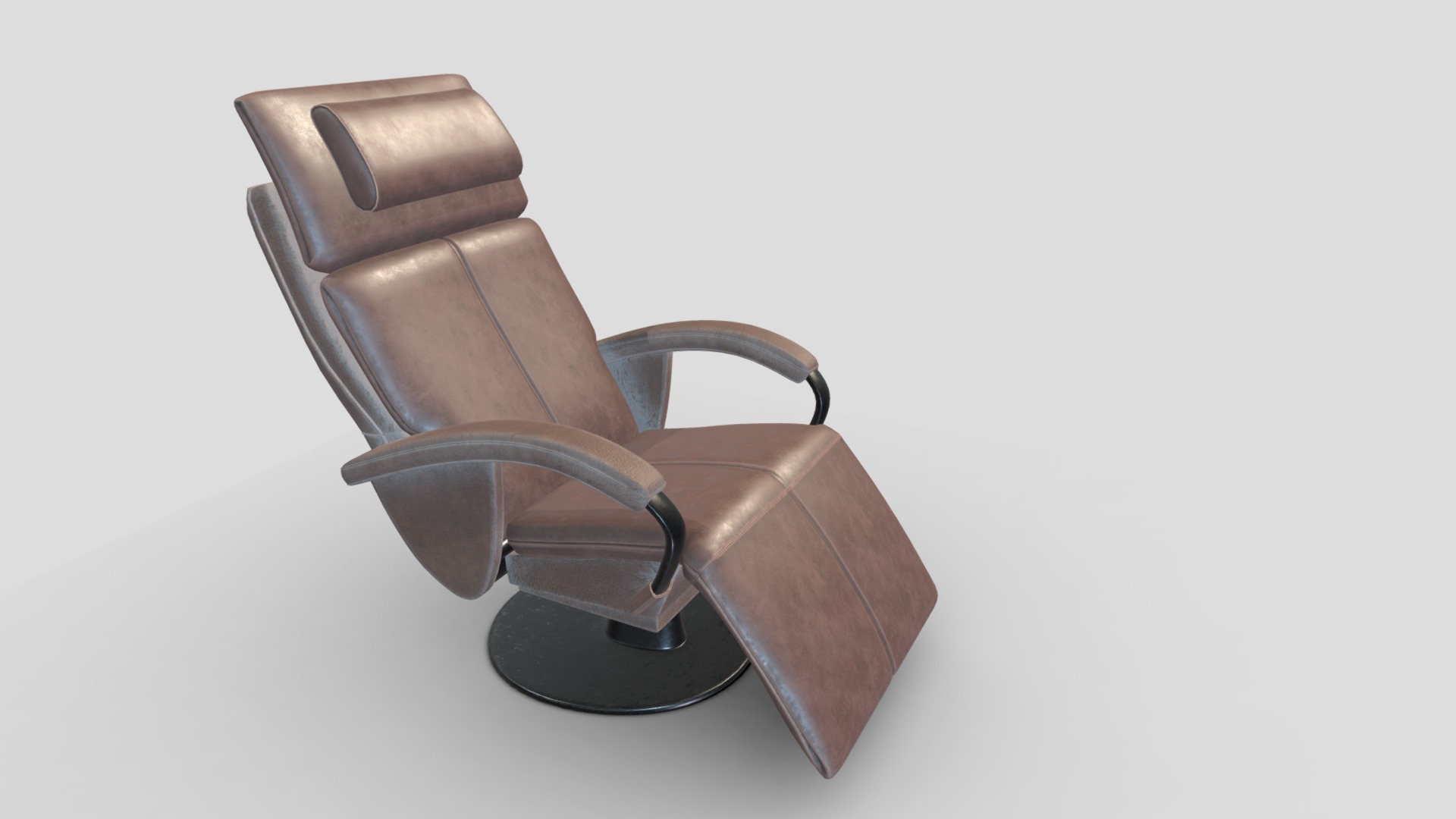 3D model Arm Chair  20 - This is a 3D model of the Arm Chair  20. The 3D model is about a brown leather chair.