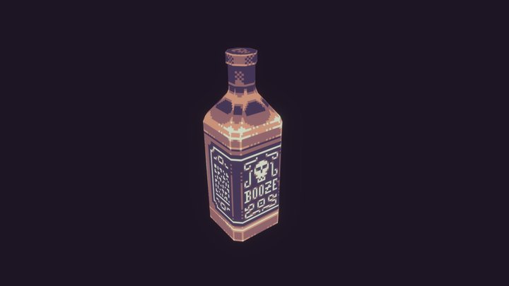 A bottle of the Hard Stuff 3D Model