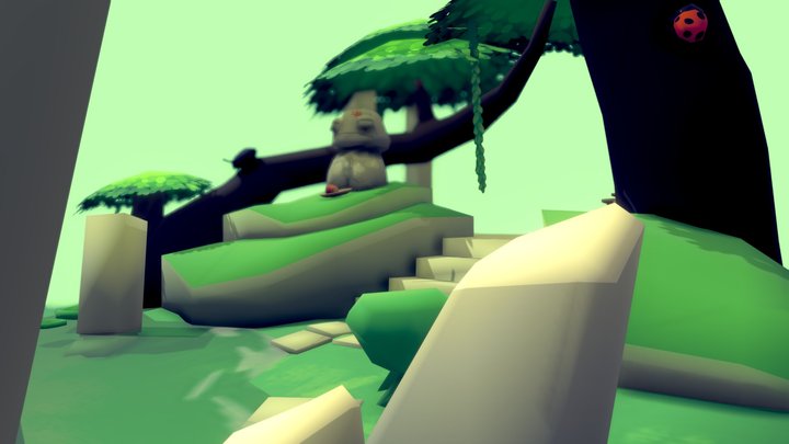 Lowpoly Ruins 3D Model
