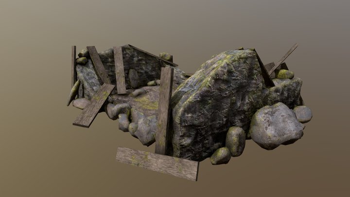 Ruined Building 3D Model