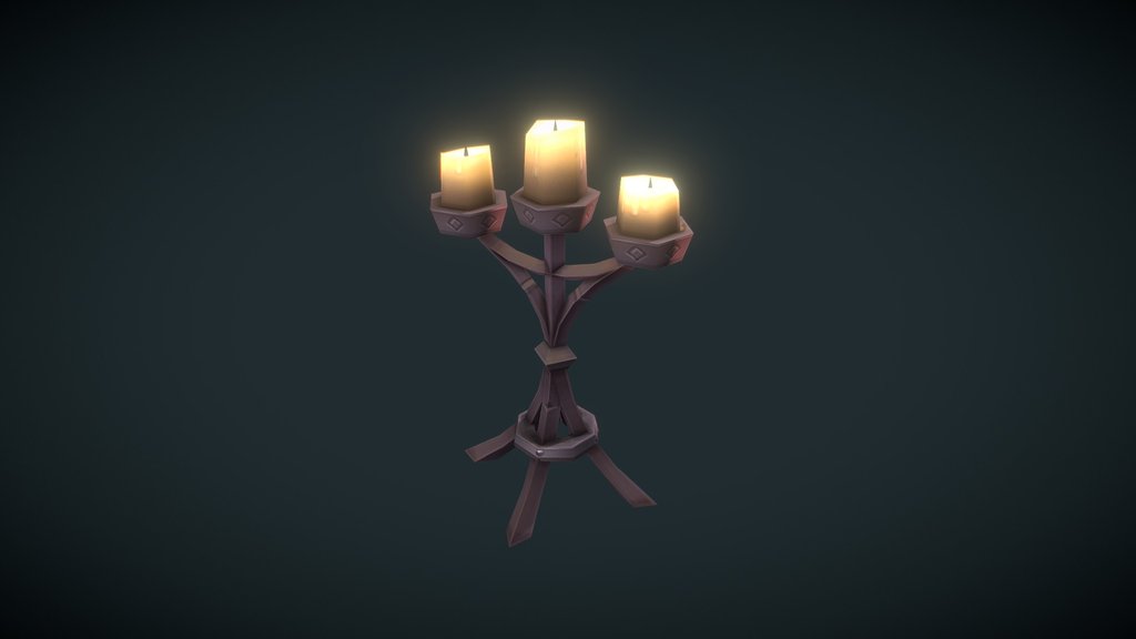 Candelabra — low-poly environment 3D model by BitGem