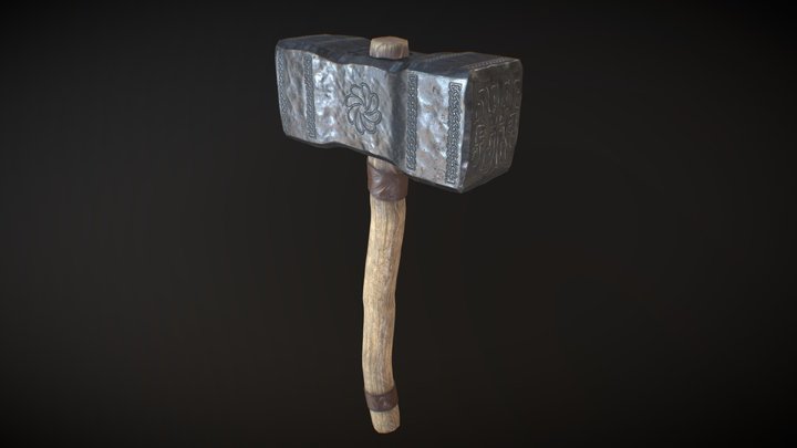 Viking Hammer 3D Model