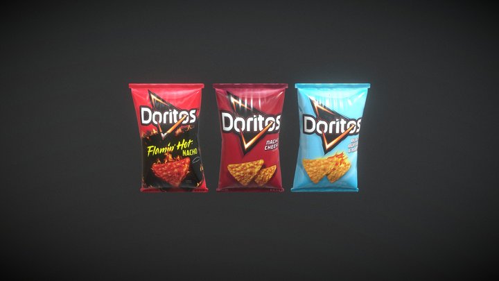 Pack of chips 3D Model