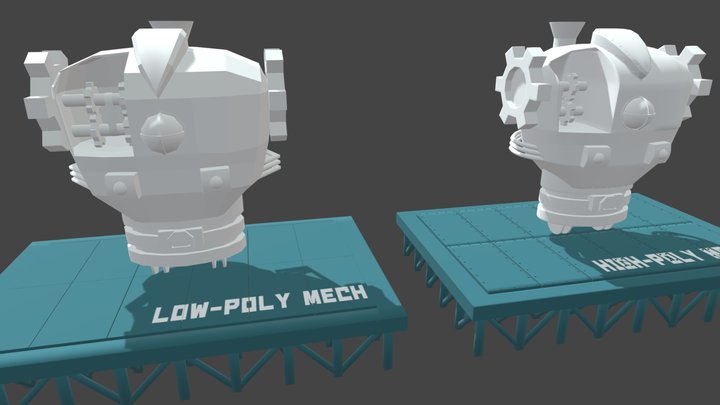 Mech Head And Body 3D Model