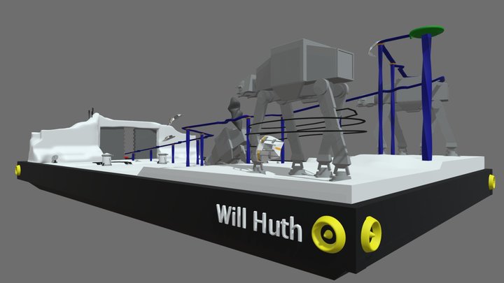 Battle of Hoth: Snowspeeder Escape 3D Model
