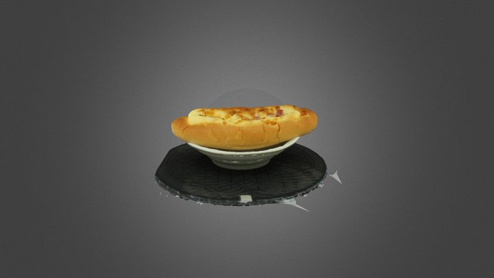 Bacon & Mayonnaise bread 3D Model