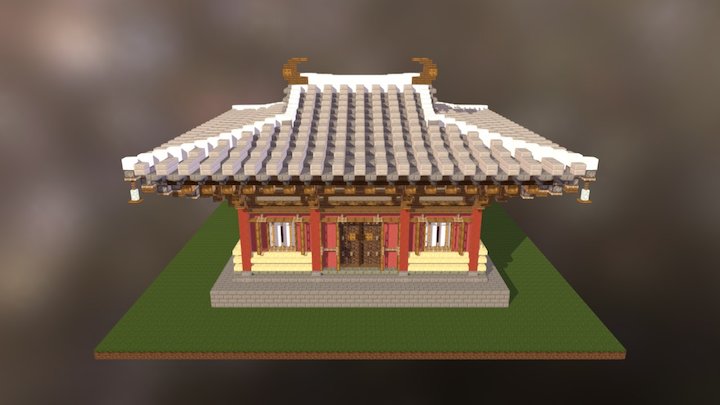 南禅寺-小比例 A Chinese Building 3D Model